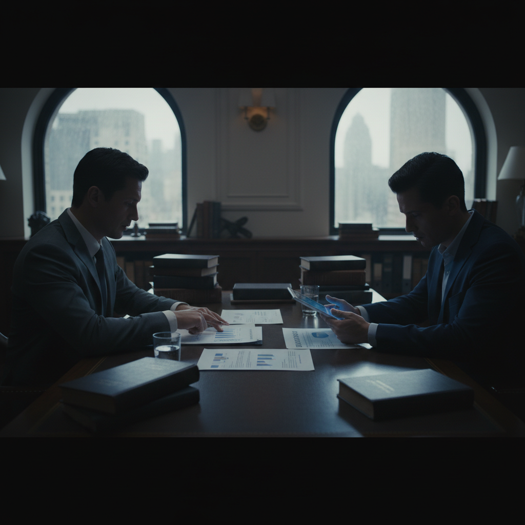 Magnifying glass over a legal document, symbolizing detailed investigation for prenup enforcement
